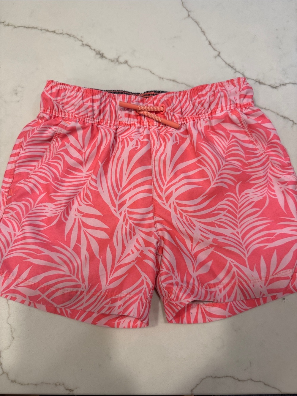art class Pink Tropical Leaf Bathing Suit